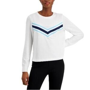ID IDEOLOGY WOMEN'S ACTIVE CHEVRON TOP Top White Size Large